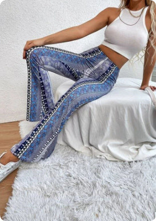 High Elastic Slim Print Trousers for Women – Sexy Fit Tight Pants - Florence Luxe