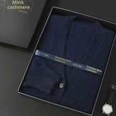 Mink Wool V-neck Sweater for Men - Thickened Loose Cardigan