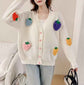Handmade Embroidery Cardigan - High-End Korean Style Heavy Work Sweater