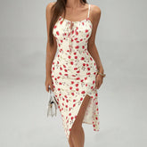 Summer Printed Suspender Dress - Fashion Slim Lace-up for Women - Florence Luxe