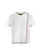 Striped Knitted Summer T-Shirt for Men - Youth Slim Fit High-end Retro Short Sleeve