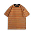 Color Striped Couple T-Shirt - Short Sleeve Round Neck Half Sleeve Tee