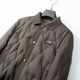 High-grade Lightweight Down Coat for Men - Knitted Lapel Design - Florence Luxe
