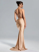 Suspended Backless High Waisted Sequin Maxi Dress with High Slit for Graduation Summer Outfit - Florence Luxe