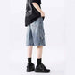 Washed Old Beautiful Ripped Denim Shorts for Trendy Summer Style