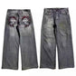 American Retro Washed-out Jeans for Men - Wide-leg Workwear Design Casual Style