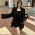 Lamb Wool Coat for Women - Mid-Length Elegance and Comfort - Florence Luxe