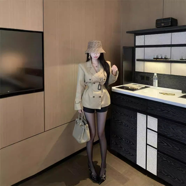 French Double Breasted Coat - Elegant French Style for Timeless Sophistication - Florence Luxe