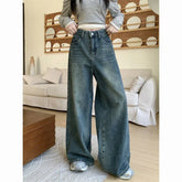 American Wide Leg Jeans - American Retro Straight Style - Florence Luxe