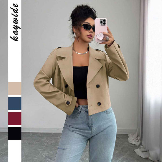 Casual Minimalist Long Sleeve Jacket Vest Coat Women