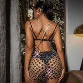 Gem Stitched Backless Dress for Women - Elegant and Stylish