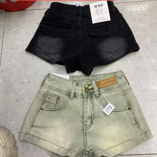 American Retro Denim Shorts Women&