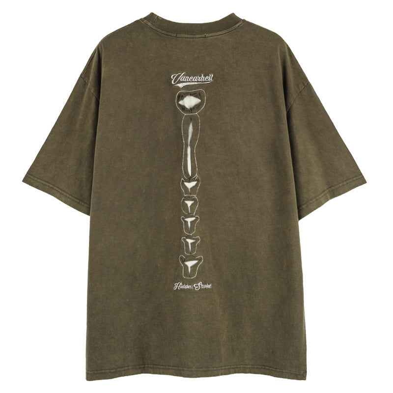 Dark Skull Short Sleeve Shirt for High Street Style