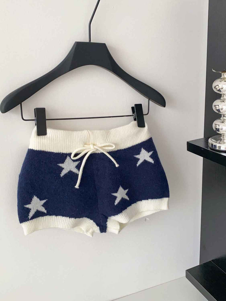 American Pure Hot Girl Knitted Shorts for Women - Slim-Fitting Casual Cool Style