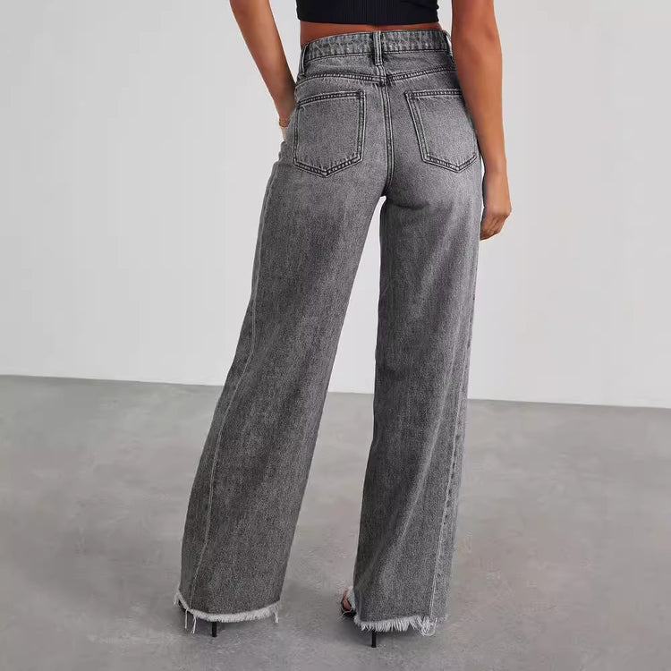 Fashion High Waist Jeans.