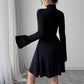 Elegant And Simple Temperament Wild Slim-fit Turtleneck Long Sleeve Dress - Florence Luxe