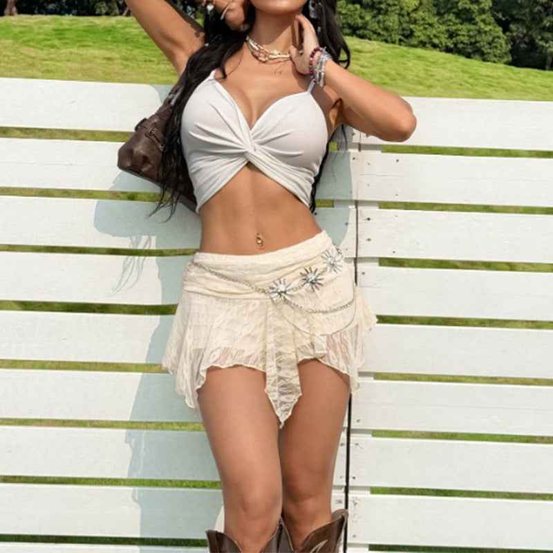 Lace Skirt Beach Pantskirt for Effortless Summer Style