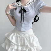 Sweet College Style Two-Piece Set - Hot Girl Waist Trimming Design - Florence Luxe