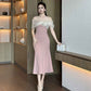 French Banquet Dress for Women - Elegant Parisian Style