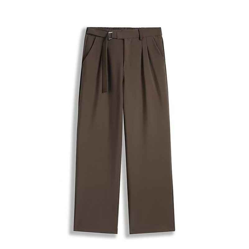 High-end Solid Color All-match Suit Pants for Fashionable Loose Drooping Style