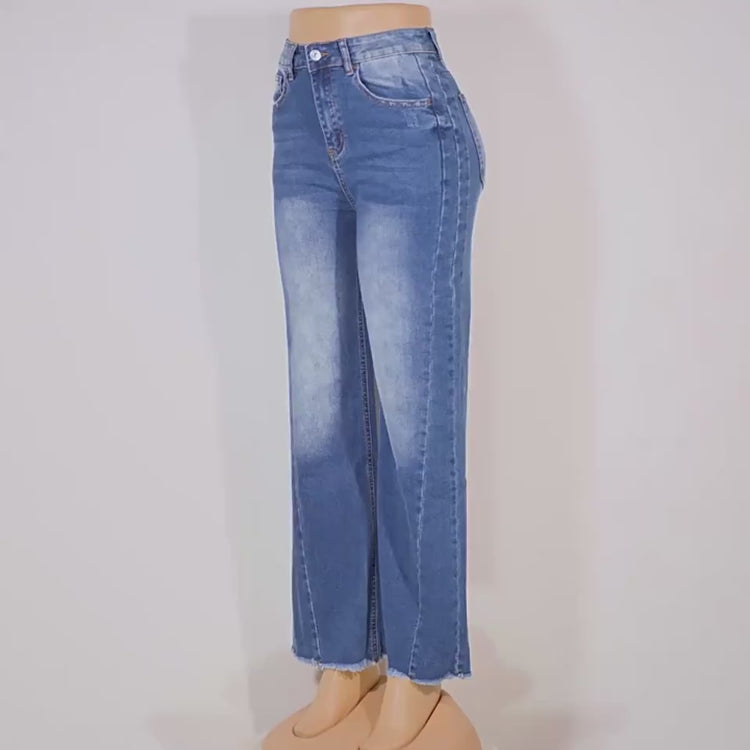 Fashion High Waist Jeans.